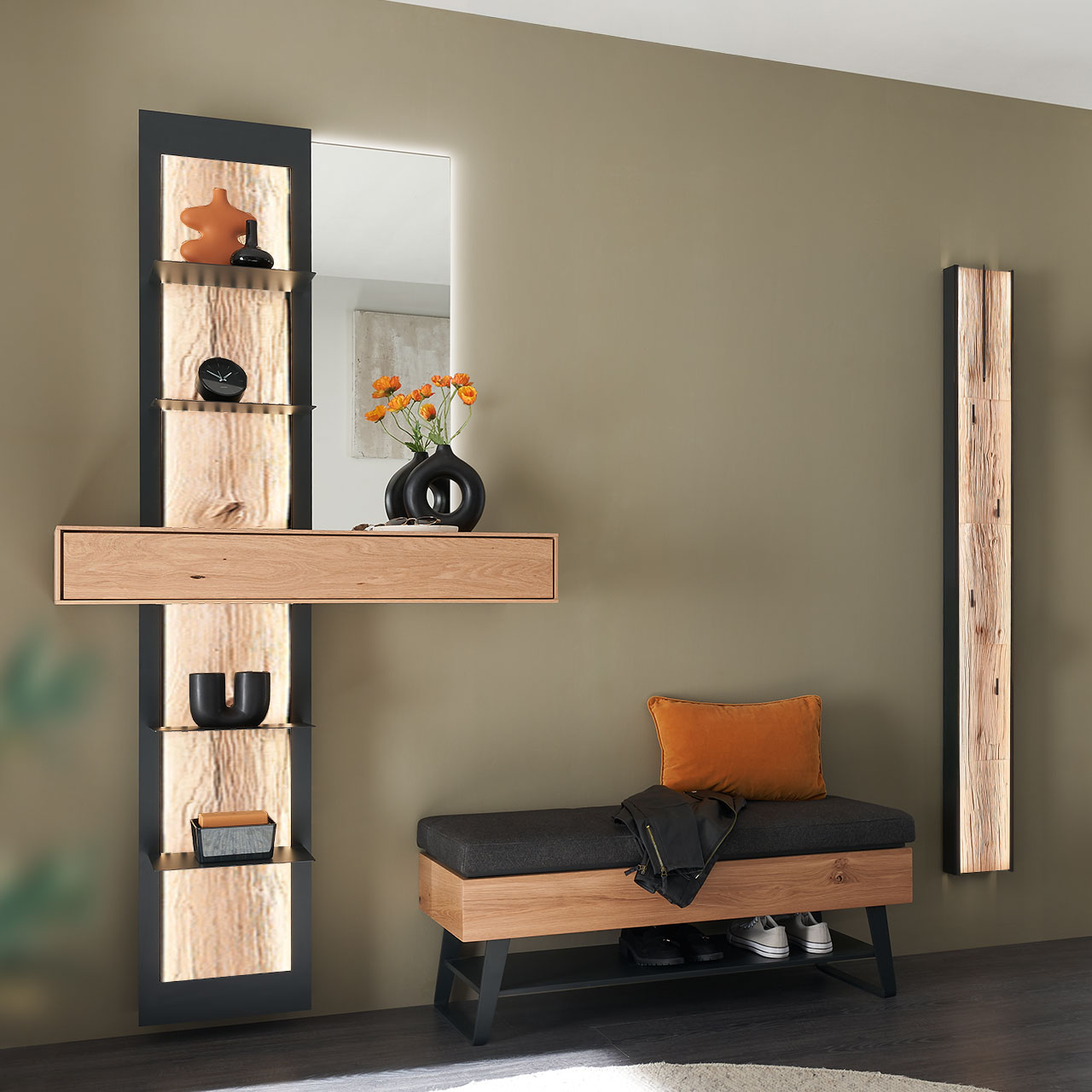 Hartmann SALVO - Garderobe 8550G Nr. V102S - mit Spaltholz Hartmann SALVO - Garderobe 8550G Nr. V102S - mit Spaltholz