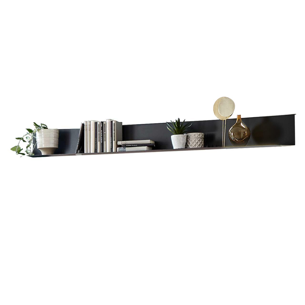 Hartmann SELINO - Wandpaneel 8560-1199 Modernes Hängeregal aus Metall Anthrazit mit Ablageboden.