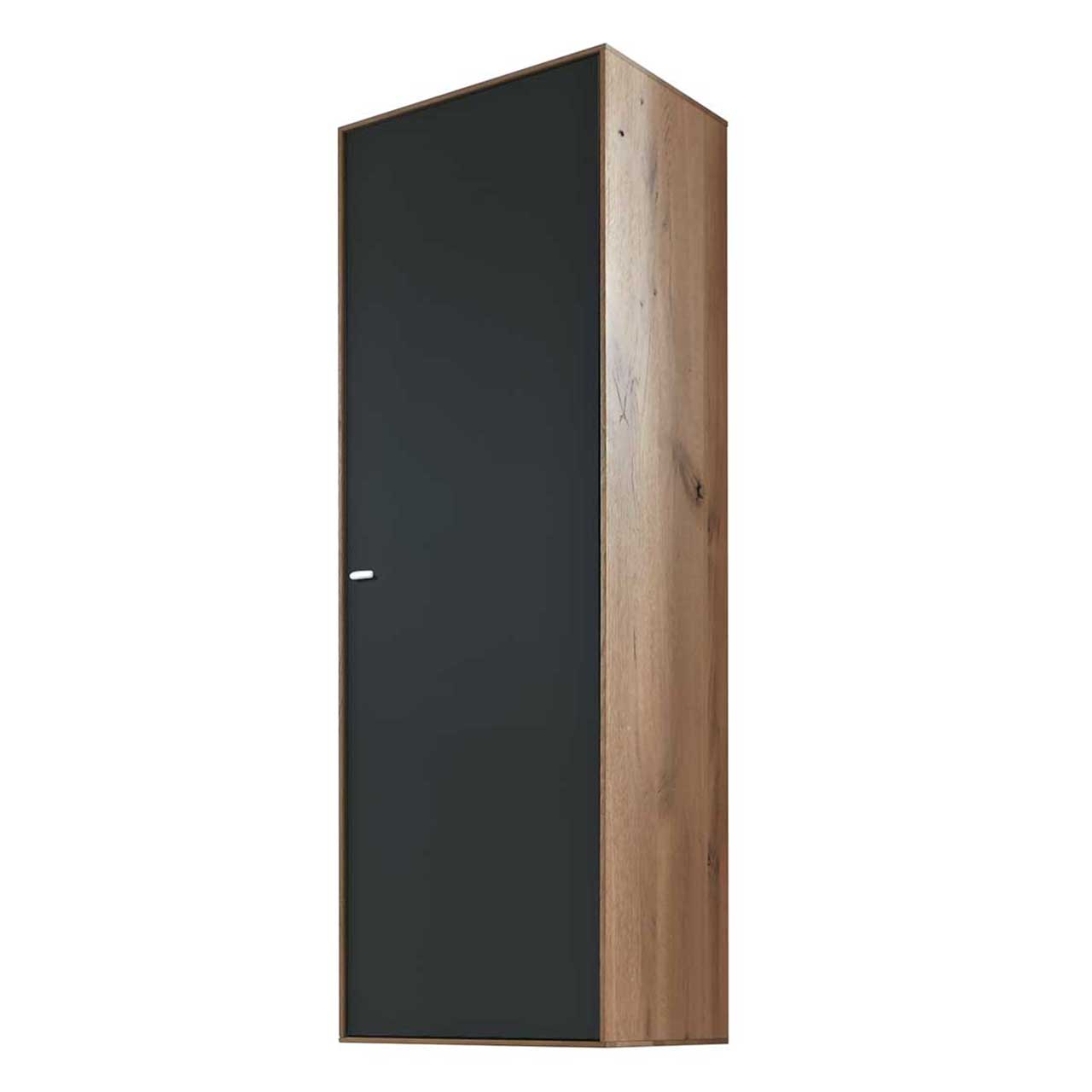 Hartmann CAYA - Hängeelement 7170-7042A re. - Türanschlag rechts Schlichter Hängeschrank aus massiver Kerneiche Umato mit einer Holztür mit Mattglas anthrazit Front.