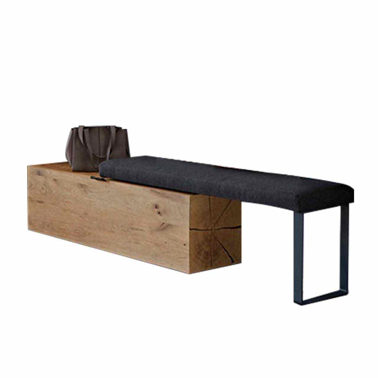 Hartmann_Runa_Sitzbank_3124 Hartmann Caya - Garderobe 7140 Nr. 126 - Sitzbank 3124 Stoffbezug anthrazit