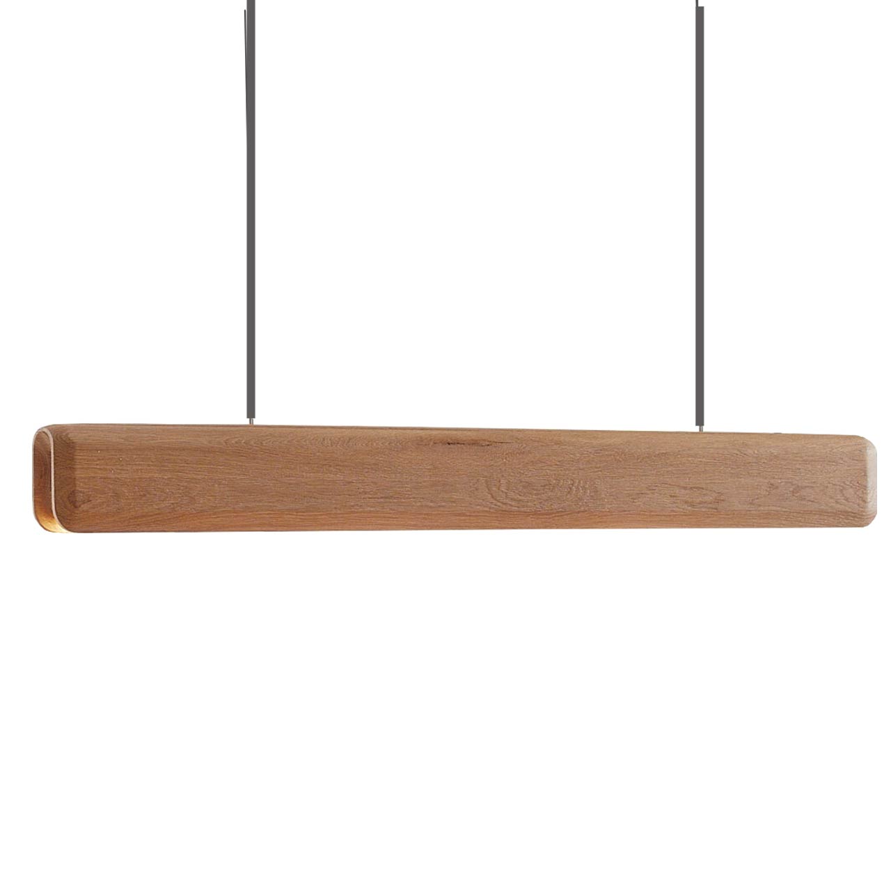 Hartmann NATURZEIT 7100E/8400E - 9918 Hängeleuchte Moderne Hängeleuchte aus massivem Holzbalken an Stahlseil.