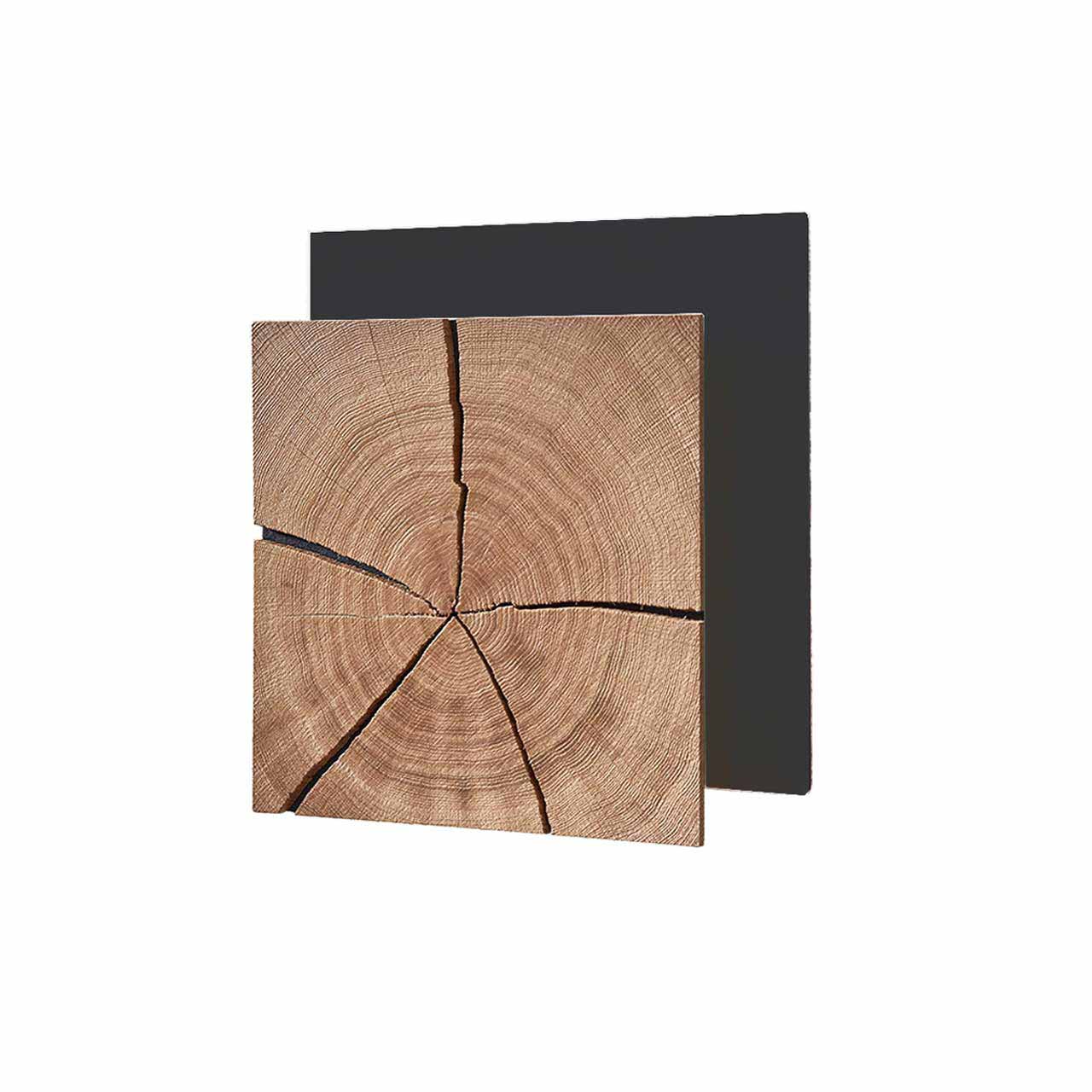 Hartmann SALVO Garderoben - Wandleuchte 8550G-1039 Moderne Wandleuchte mit rechteckiger Hirnholzscheibe, hinten mit Metall Applikation.
