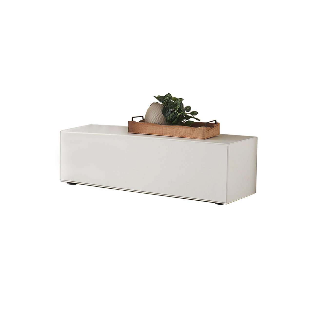 Hartmann TORIDO - Lowboard 7270-2091 - Birke Lack weiß Kurzes, rechteckiges Lowboard aus weiß lackierter, massiver Birke auf kleinen Standardfüßen.