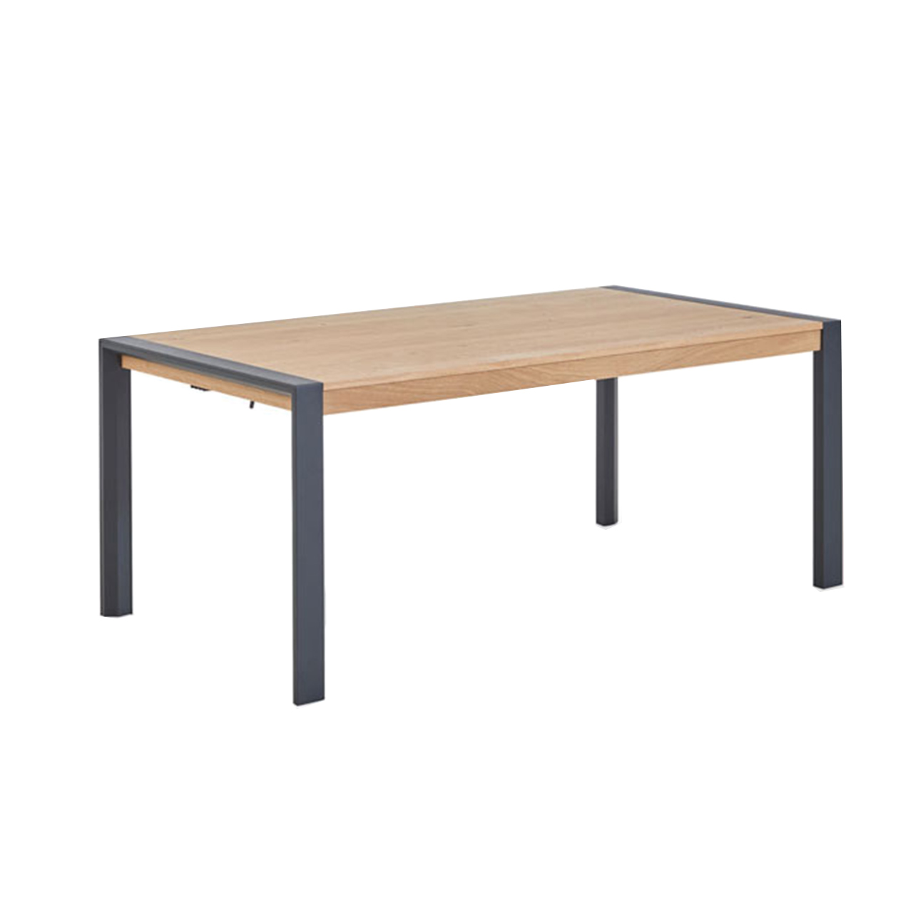 hartmann_ANEA_8530-1802.M200_esstisch Massivholztisch mit schwarz lackiertem Metallgestell
