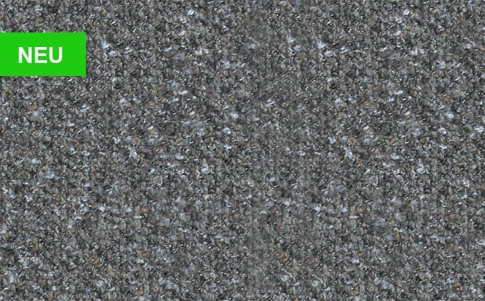 Farb-Kachel mit gleichmäßig strukturierter Oberfläche mit dezenter Melierung in dunkelgrau-blauem Farbmix – Stoff Nr. 59B – angenehm und weich texturiert, zur Bezugsauswahl für alle Stühle und Bänke der Möbelmarke Hartmann