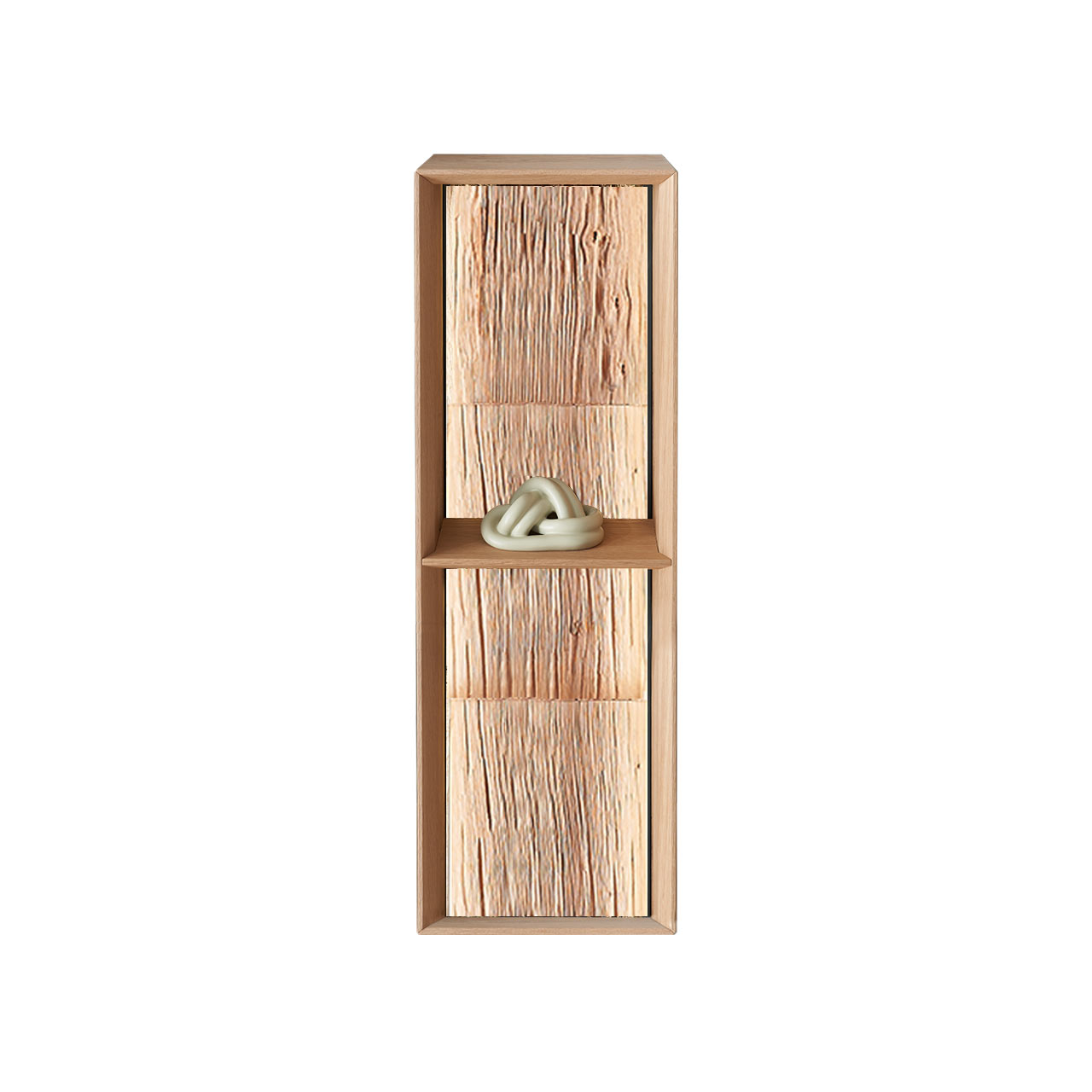 Hartmann SALVO Garderoben - Regalelement 8550G-4035 - mit Spaltholz Modernes Regal aus massiver Kerneiche Natur mit Ablageboden und sichtbarer Spaltholz-Rückwand.