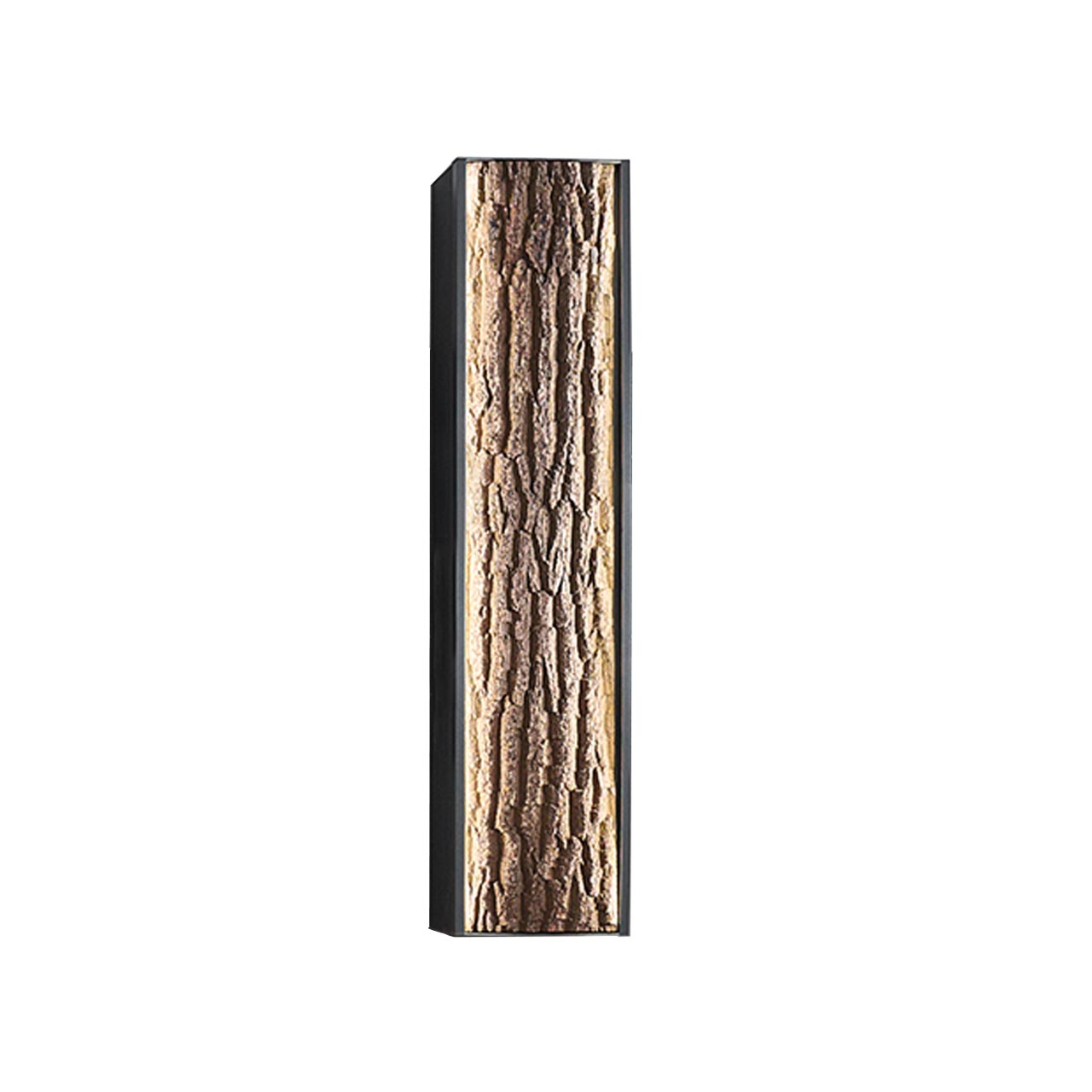 Hartmann RUNA - Hängeschrank 8410-6031 li. - Kerneiche Natur Anthrazit gebeizt und Baumrinde Moderner Hängeschrank aus massiver Kerneiche Natur Anthrazit gebeizt mit beleuchteter Holztür mit echtem Rinden-Akzent.